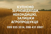 Купуємо зерновідходи,  некондицію та залишки с.г. продукцію